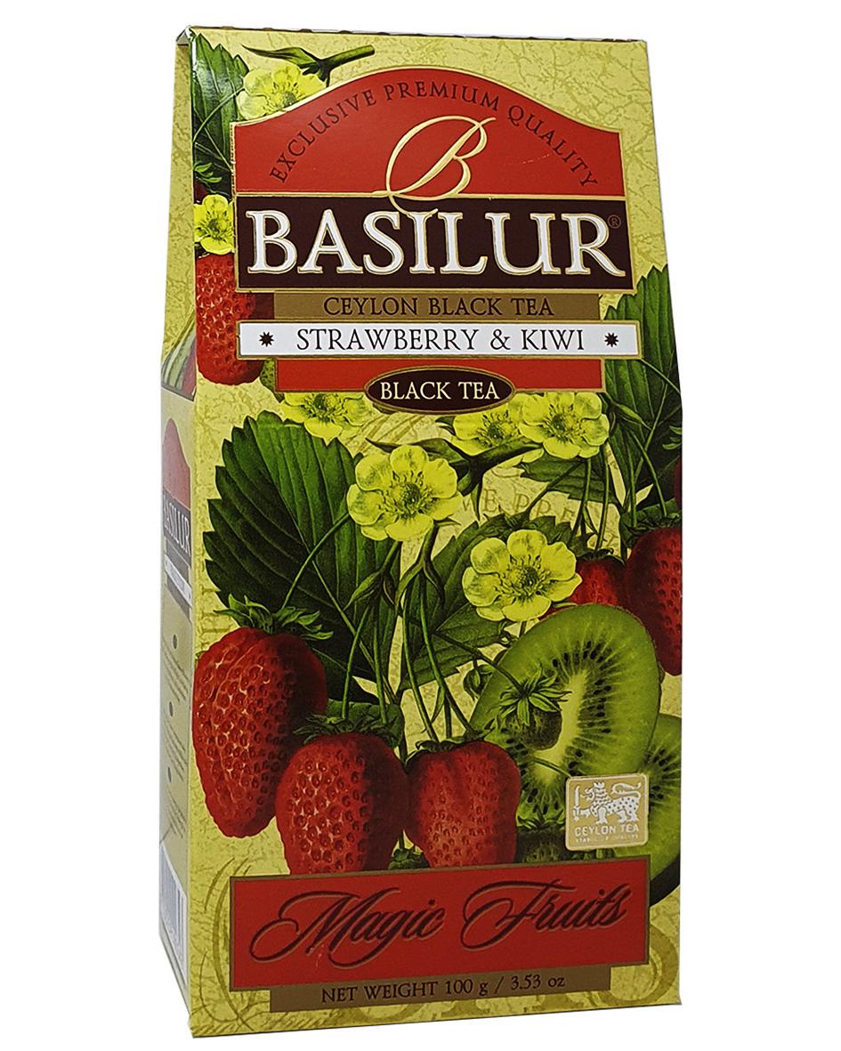 Чай черный Basilur Волшебные Фрукты Клубника и Киви 100 г (55188)