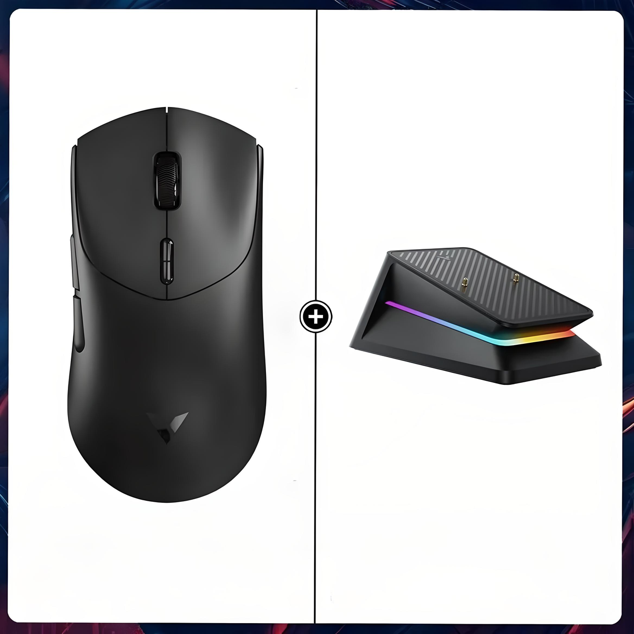 Компьютерная мышка Rapoo VT7 с комбинированным подключением 26000 DPI 8kHz/зарядная база с RGB-подсветкой Black (2625982579) - фото 2 Компьютерная мышка Rapoo VT7 с комбинированным подключением 26000 DPI 8kHz/зарядная база с RGB-подсветкой Black (2625982579) - фото 2