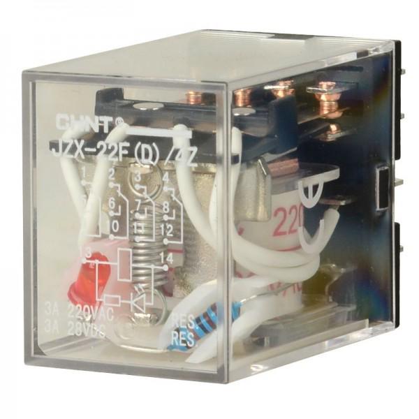 Реле промежуточное JZX-22F(D)/2Z PLU DC24V с LED индикацией (285188)