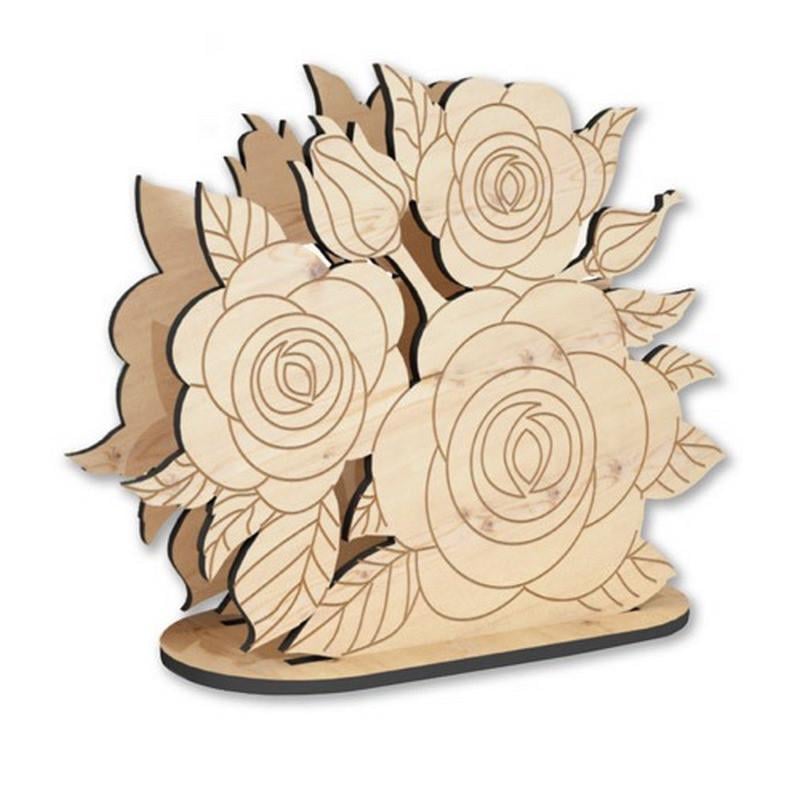 Заготовка для декорування Серветниця Троянди Fabrika Decoru (RN-250-N-1376)