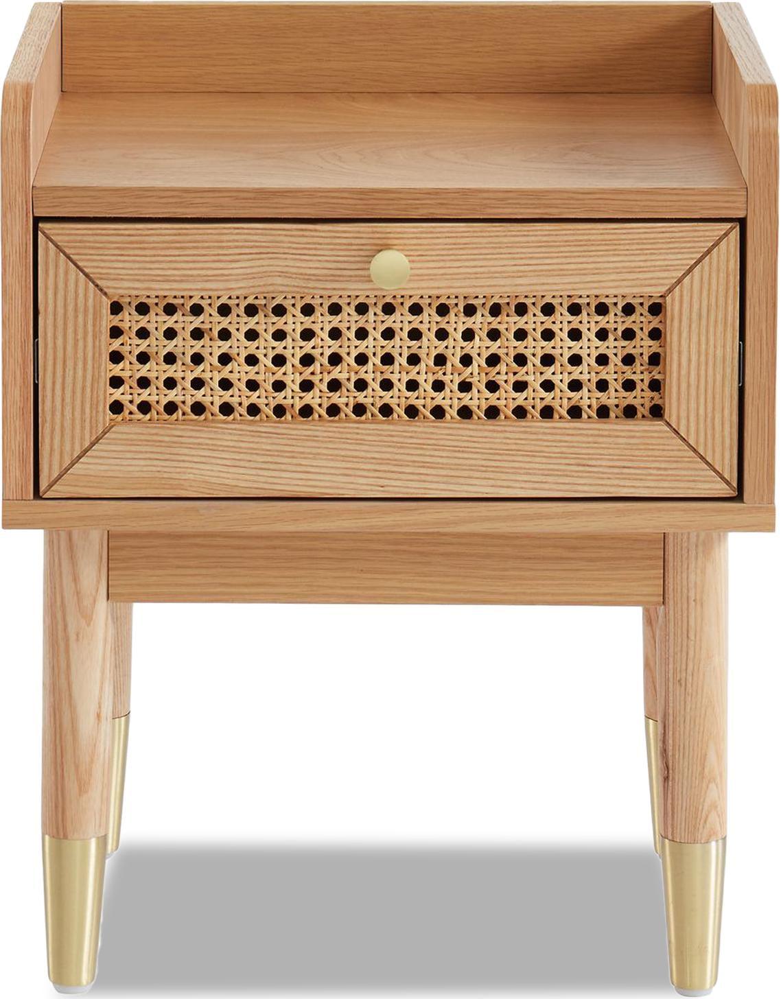 Тумбочка прикроватная Solana 1 ящик Natural wood (15073)