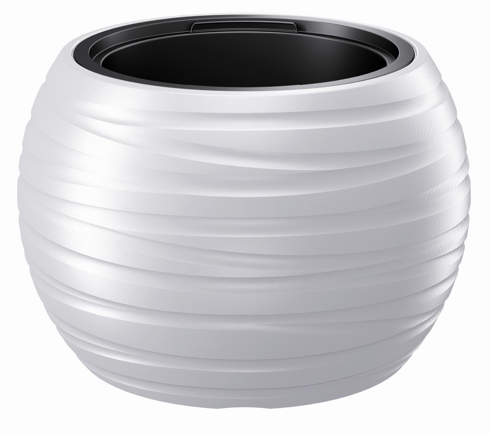 Горщик для квітів Prosperplast MAZE круглий із вкладишем 39,6х26 см Білий (89007-449)