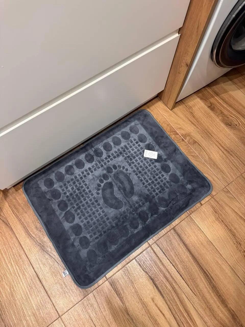 Коврик для ванны из микрофибры 60х80 см Черный (П4К-al-noga-001-05)