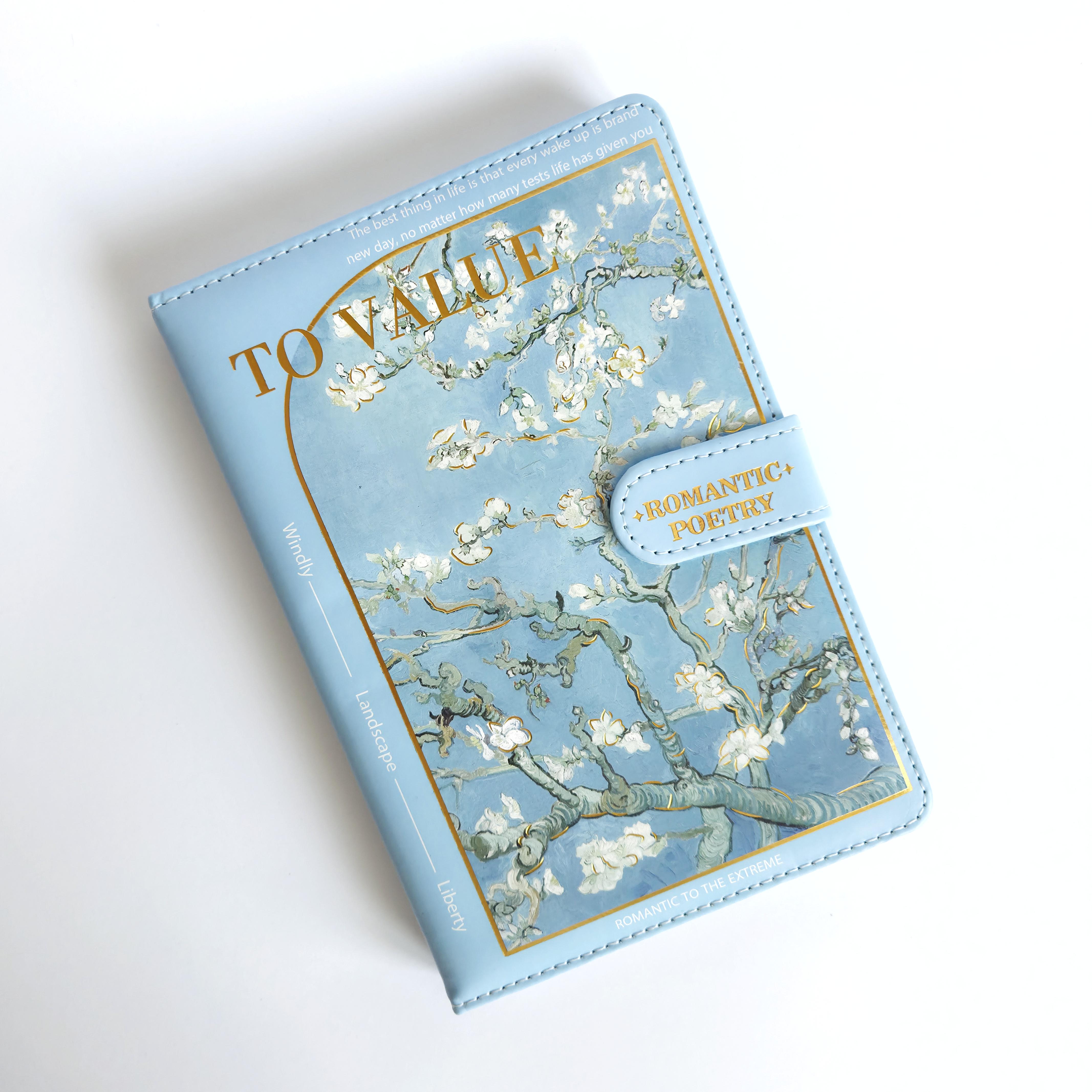 Блокнот А5 в клеточку с принтом картины Ван Гог Ветки миндаля в цвету 128 листов (371)