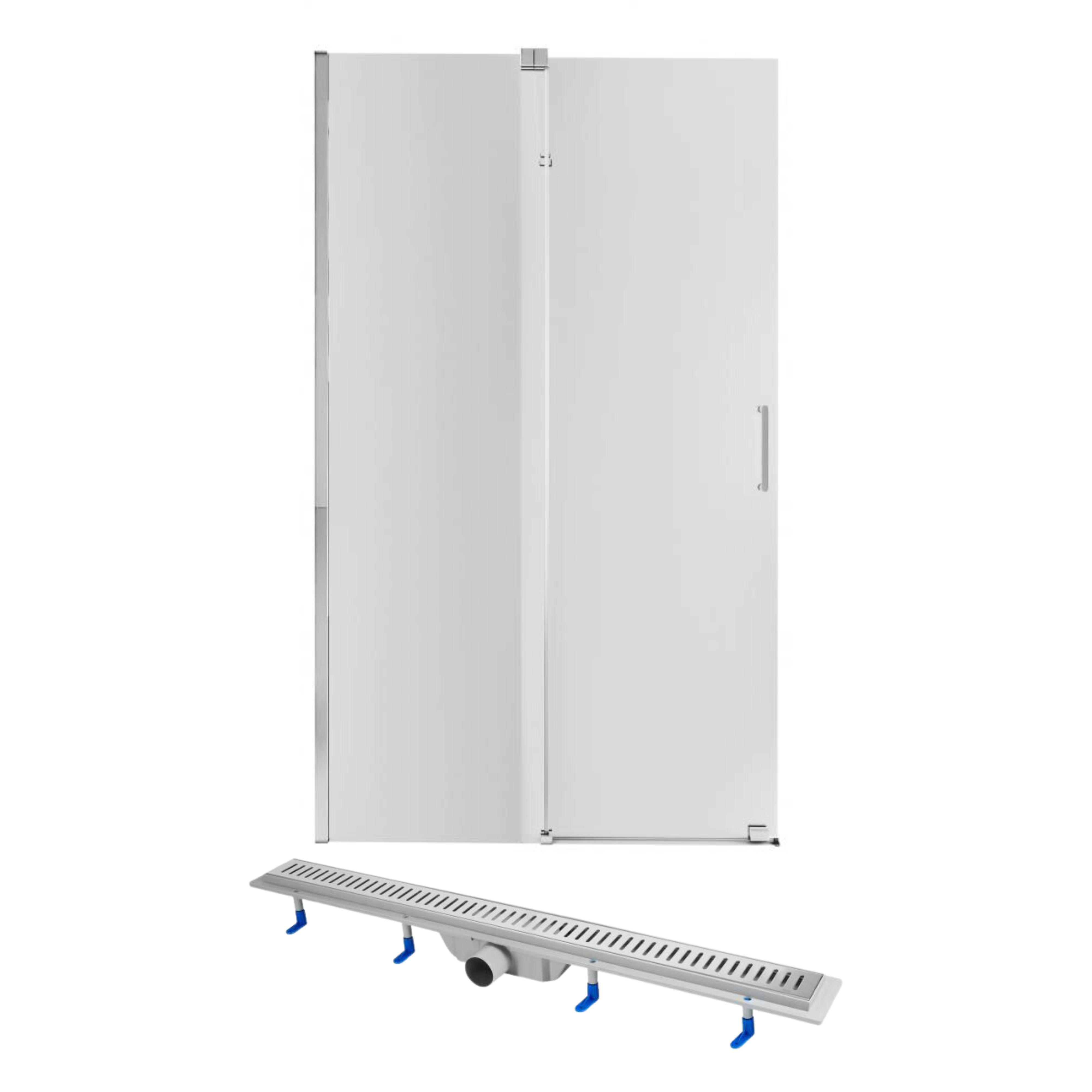 Комплект стена Qtap Walk-In GLIDE 120x190 см/линейный трап 900 мм (SD00050981)