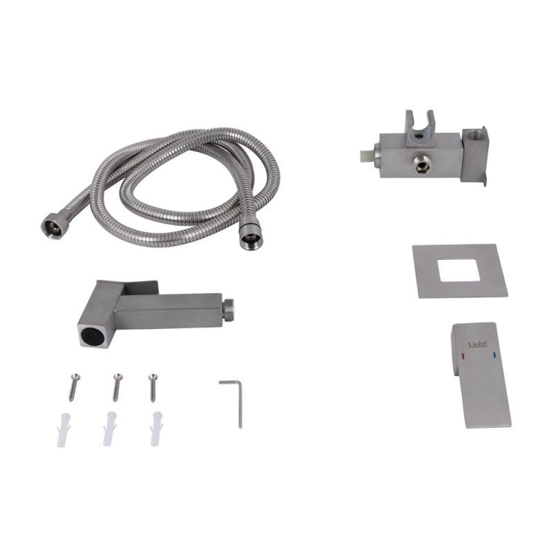 Гігієнічний душ Lidz Kubis 111 Nickel прямокутний Сатин (LDKUB111NKS46106) - фото 3 Гігієнічний душ Lidz Kubis 111 Nickel прямокутний Сатин (LDKUB111NKS46106) - фото 3