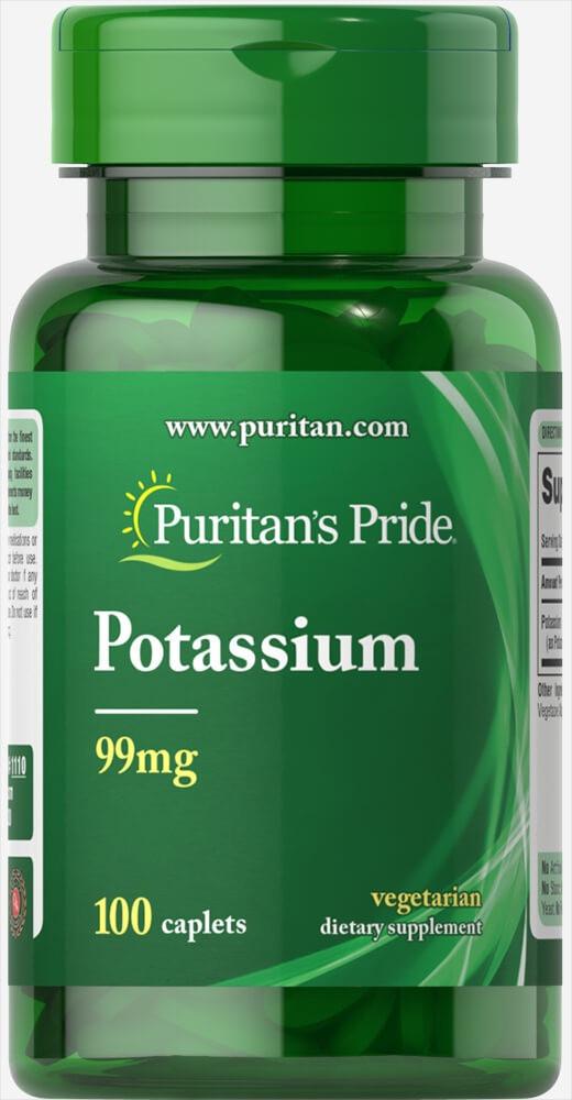 Калий Puritan's Pride Potassium для здоровья сердца 100 таблеток 99 мг