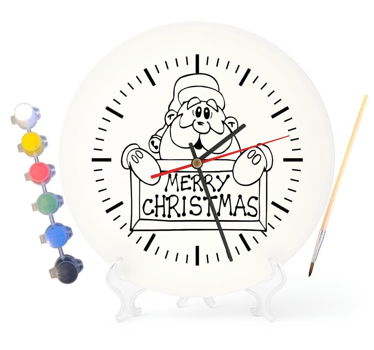 Детский набор для творчества часы раскраска С Рождеством 30 см (Г0068)