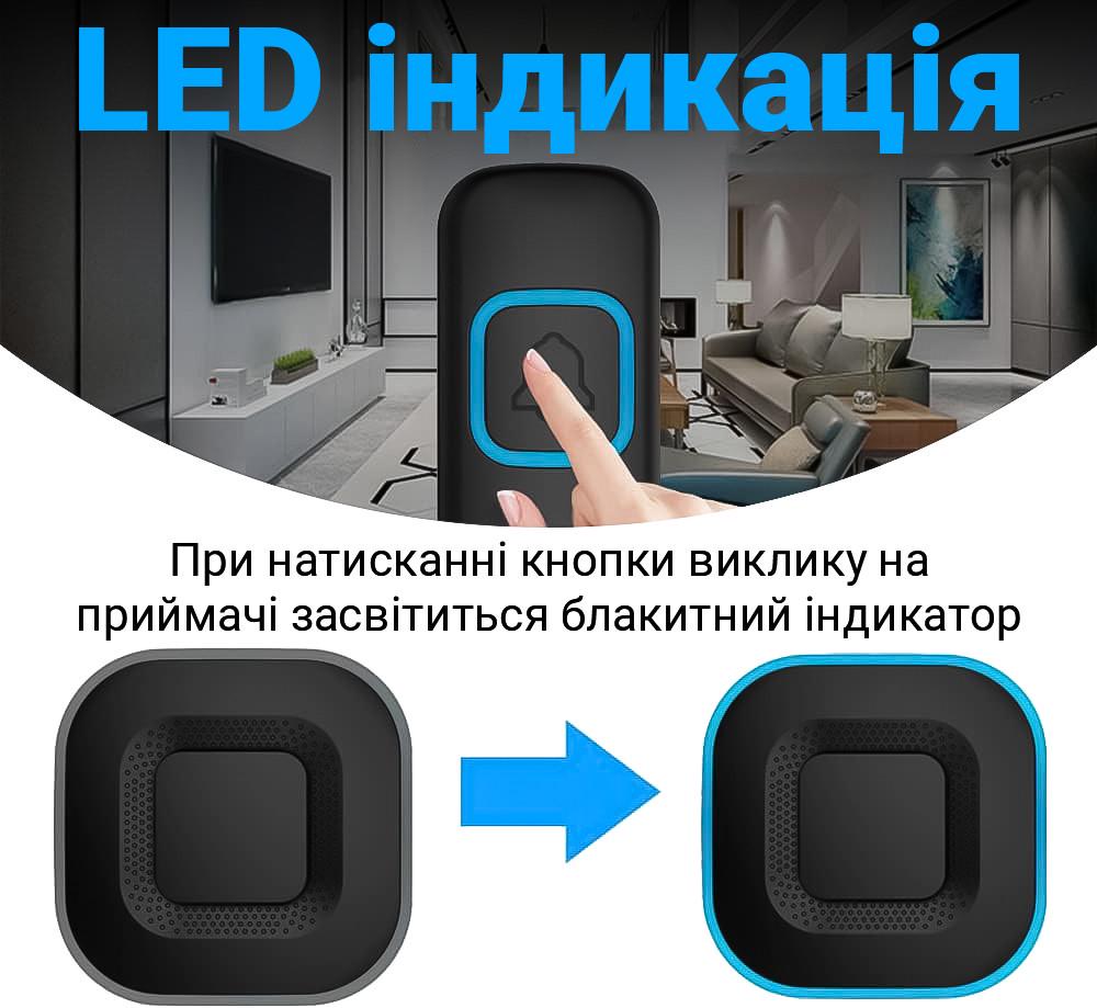Звонок беспроводной дверной Digital Lion WDB-10 до 300 м влагозащищенный Черный - фото 8 Звонок беспроводной дверной Digital Lion WDB-10 до 300 м влагозащищенный Черный - фото 8