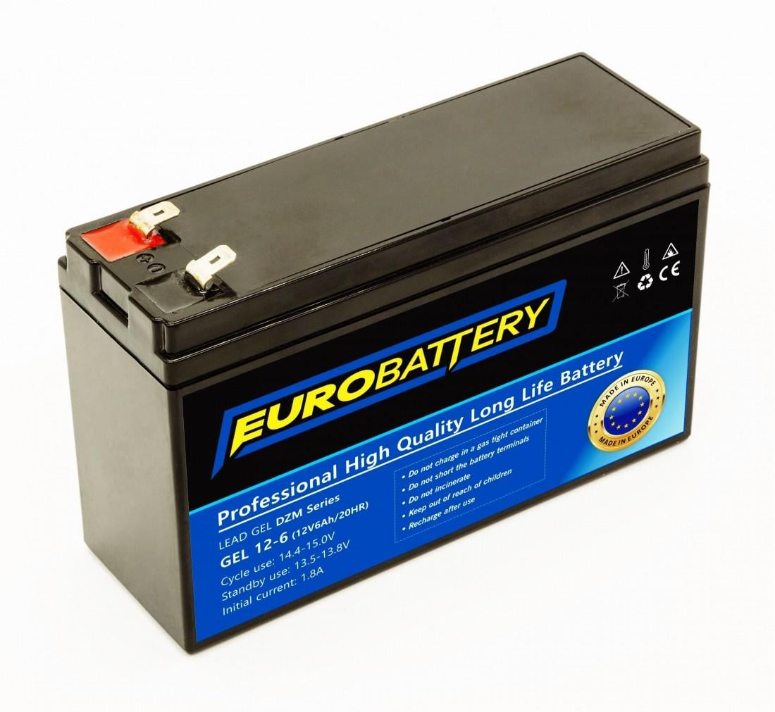 Аккумулятор гелевой для ИБП EuroBattery GEL 12-6 DZM 12V 6,0 Ач (735)