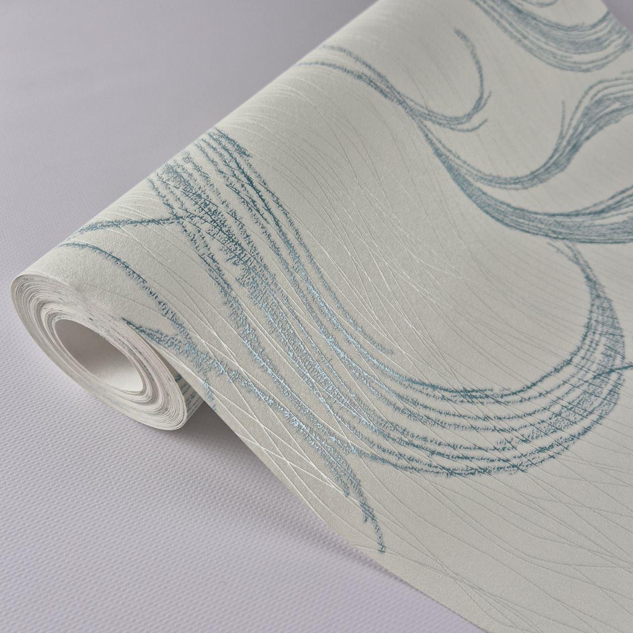 Шпалери вінілові Marburg 53438 0,53х10,05 м Молочний з м’ятним (29785890) - фото 3