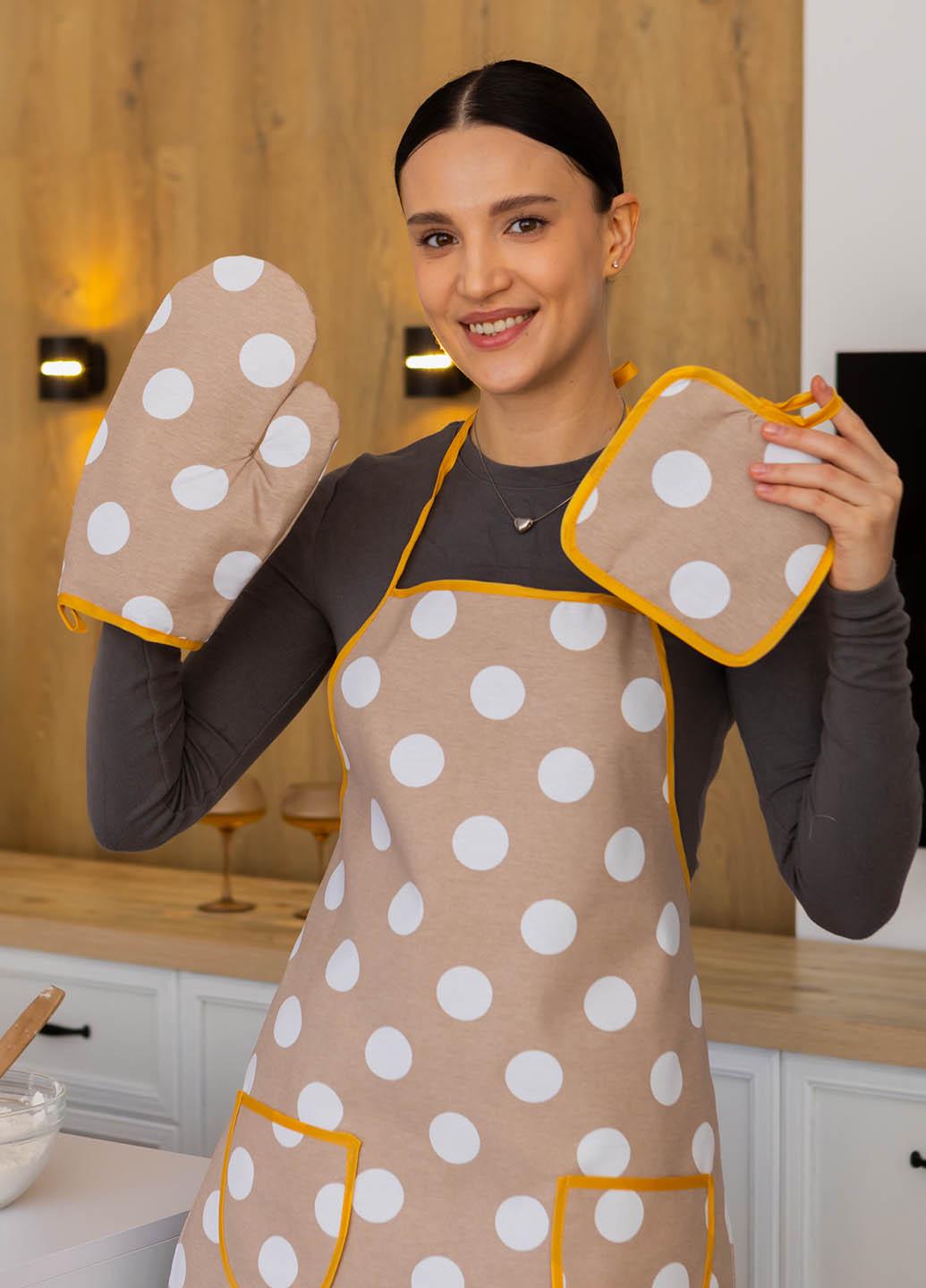 Кухонный набор водоотталкивающий Большой горошек 3 предмета - фото 2 Кухонный набор водоотталкивающий Большой горошек 3 предмета - фото 2