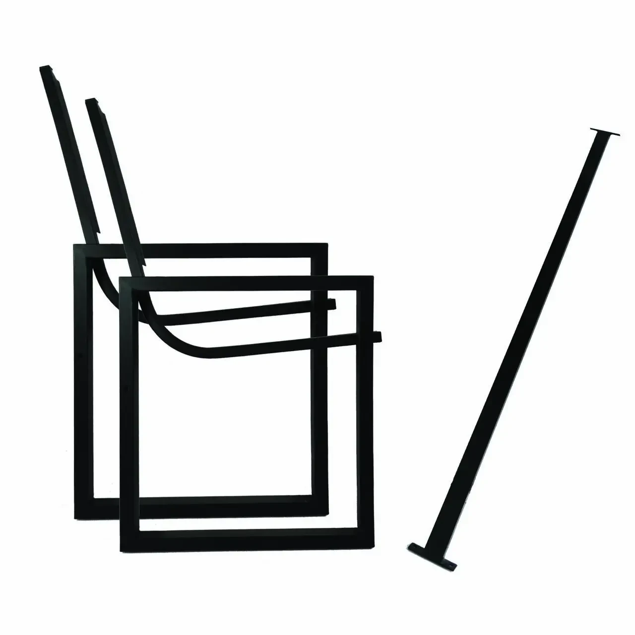 Кованые опоры с перемычкой для скамьи лофт Хатинка 82х47 см (CNT00012025)