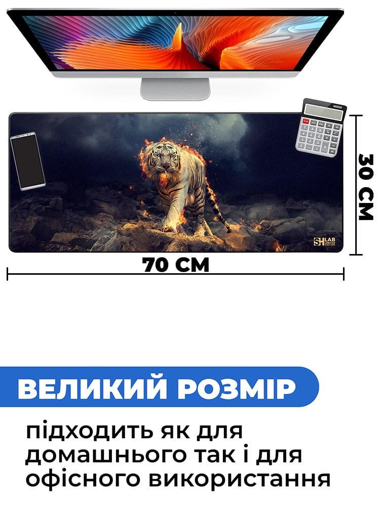 Коврик для мышки SHLab Tiger in Flame SHM-192 70х30 см (35671) - фото 3