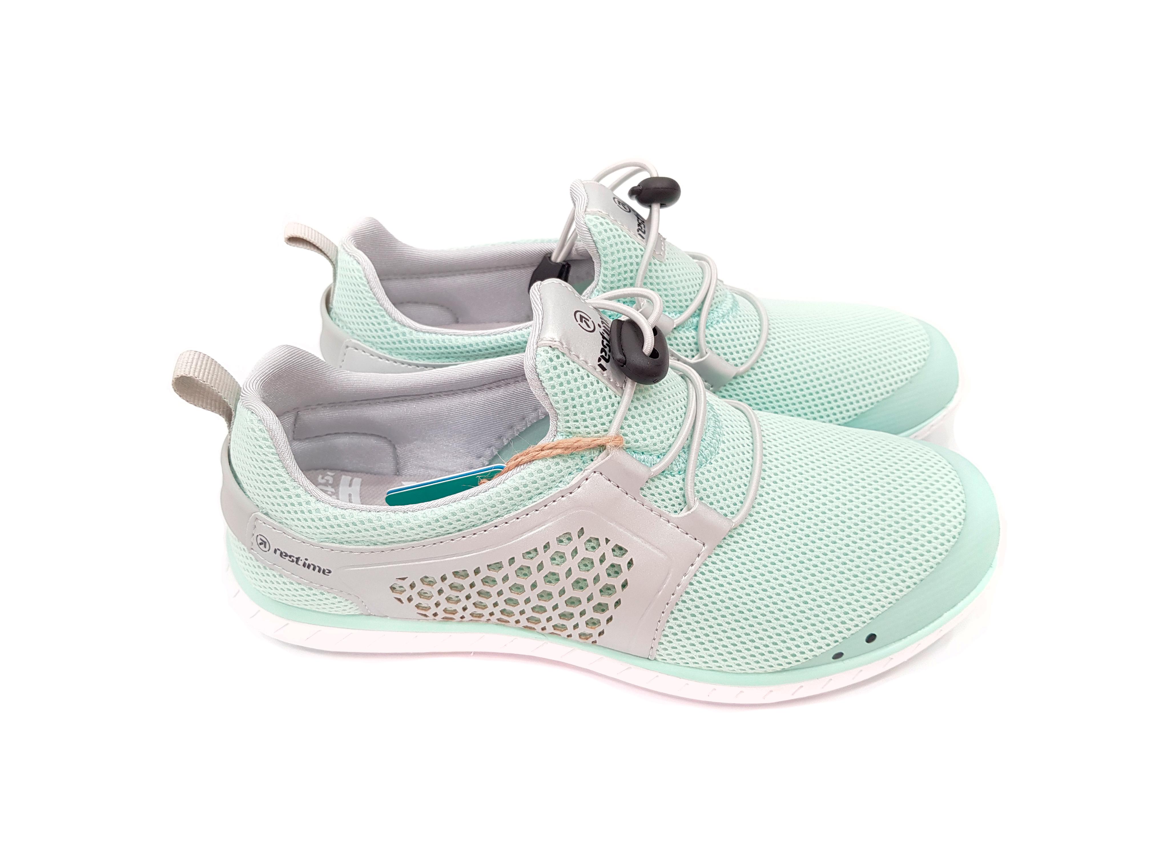 Кроссовки женские Restime PWL 20556 текстильные р. 37 Бирюзовый/Серий (1287-37) - фото 3