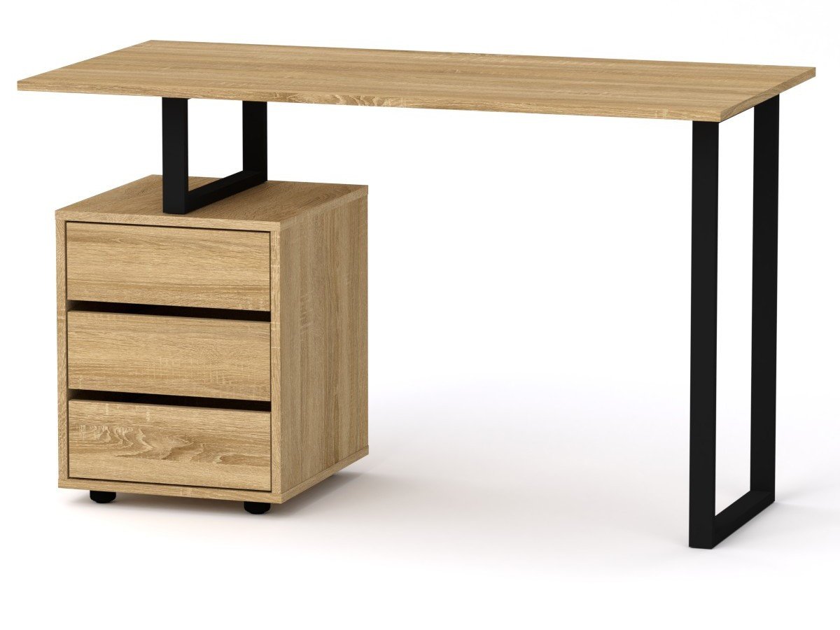 Стіл письмовий Компаніт Лофт 2 120х60х72,8 см Дуб сонома (61851c32bf788663f50d86e3)