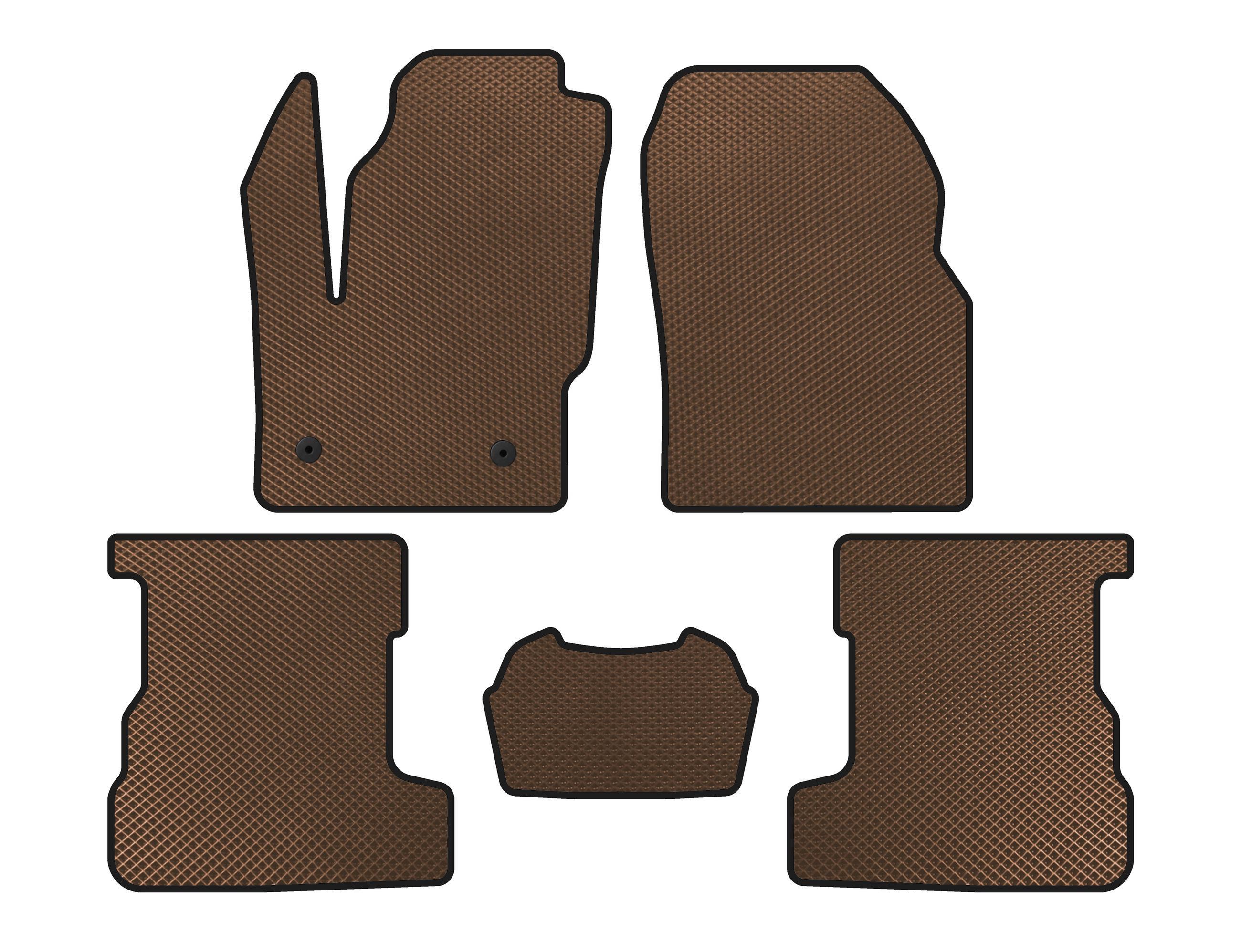 Коврики EVA Digital Designs для Lincoln MKC 2015- гг. Коричневый (141778)