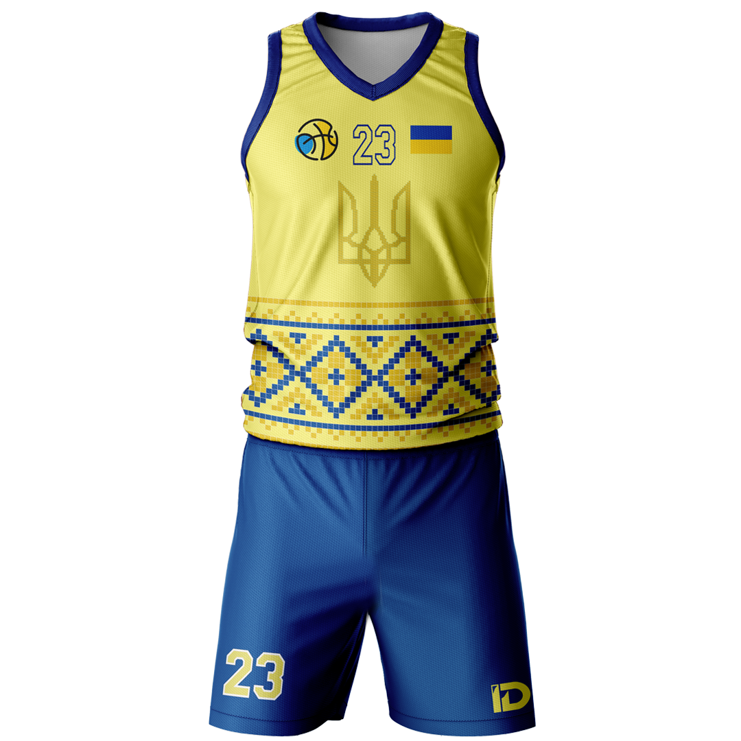 Баскетбольна форма чоловіча IDSport 2XL Жовто-блакитний (16250424)