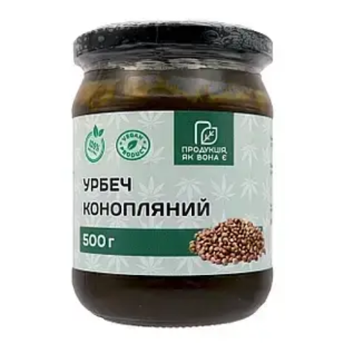 Урбеч из очищенного ядра конопли Продукція як вона є 500 г (2542816920)