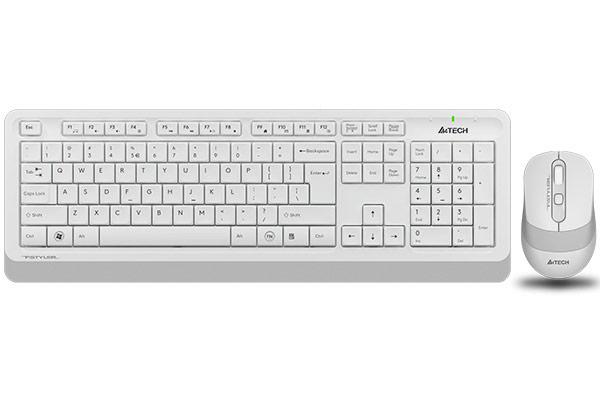 Комплект беспроводной A4Tech FG1010 Wireless White/Grey (36112) - фото 3