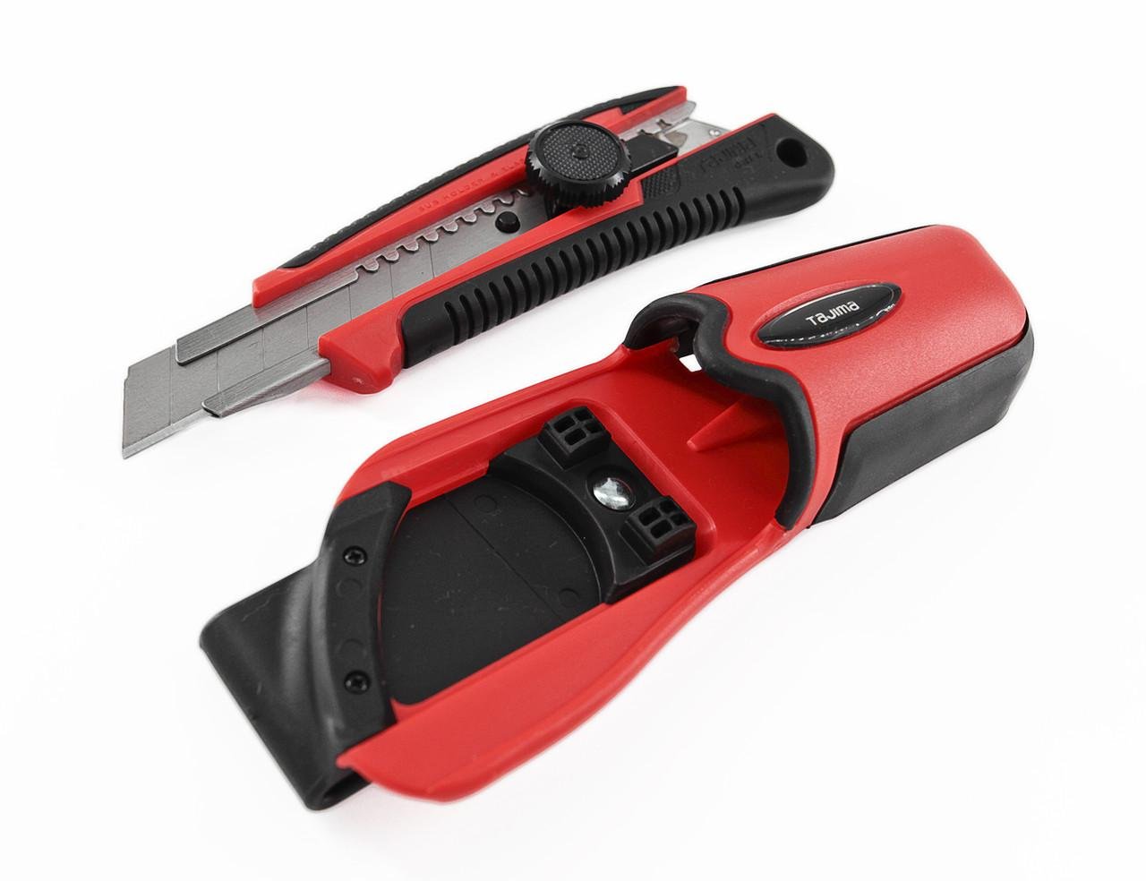 Нож строительный TAJIMA LC561RHSBL с лезвием 18 мм с кобурой (1101-1706)