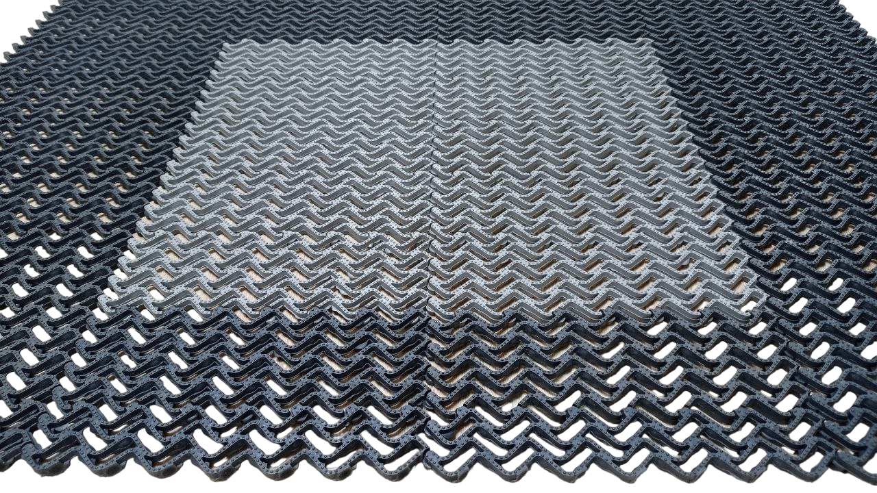 ᐉ Грязезащитный ковер Тетра 120х80 см Черный/Серый • Купить в Киеве ...