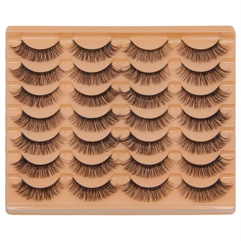 Набор накладных объемных 3D ресниц из синтетического моноволокна 14 пар Черный (2689612556)