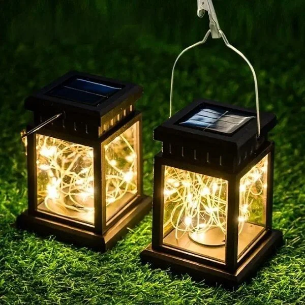 Підвісний світильник для вуличного освітлення працює на сонячній батареї 2 шт. (L00089) - фото 2 Підвісний світильник для вуличного освітлення працює на сонячній батареї 2 шт. (L00089) - фото 2