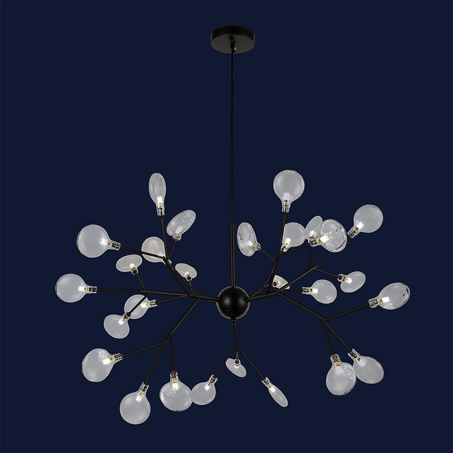 Люстра Levistella 918LP262-27 BK+CL на 27 плафонів Чорний (2488975275) - фото 1