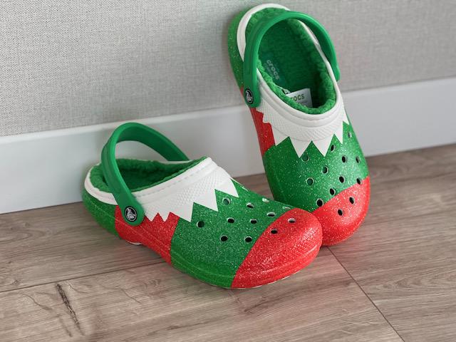 Сабо с блестками Crocs Classic Holiday Lined р. 37-38 Multi (20789857) - фото 7