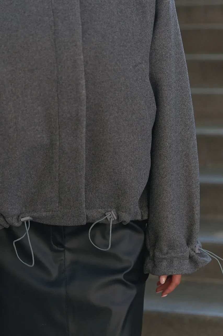 Пальто жіноче укорочене Seventeen XXL-3XL Сірий (2701171030) - фото 5