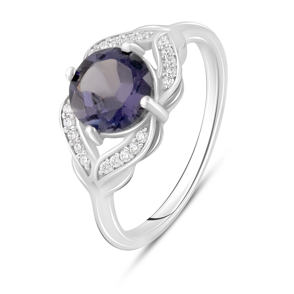 Кольцо серебряное с александритом 2,64 ct 3,26 г р. 18,5 (2107811)