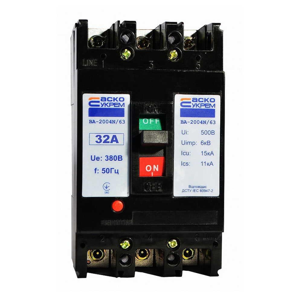 Автоматичний вимикач АСКО-УКРЕМ ВА-2004N/63 3р 32А (A0010040062)