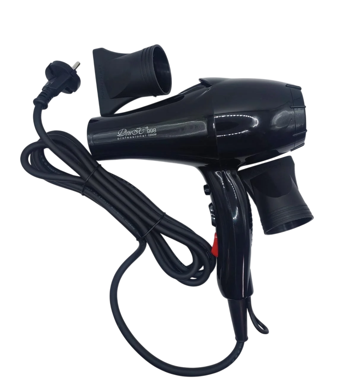 Фен професійний ДенІС professional 998 ION з 2-ма насадками 2200 Вт (1453070624)