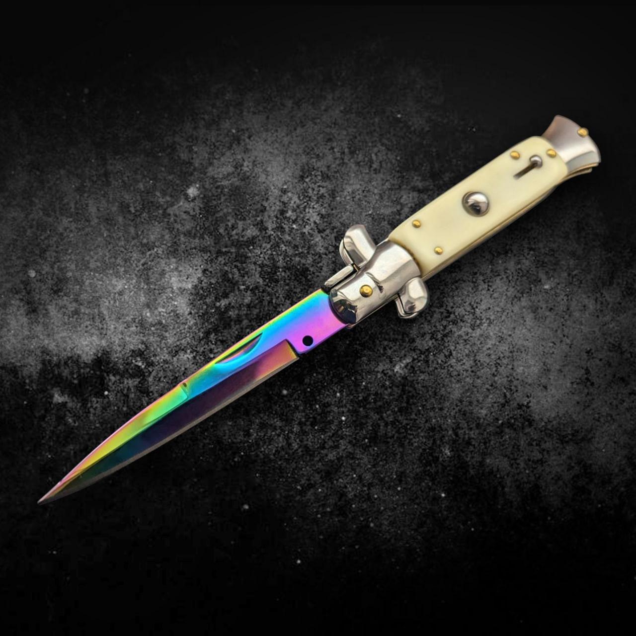 Ніж викидний стилет корсиканець з градієнтом (24055396) - фото 4 Ніж викидний стилет корсиканець з градієнтом (24055396) - фото 4