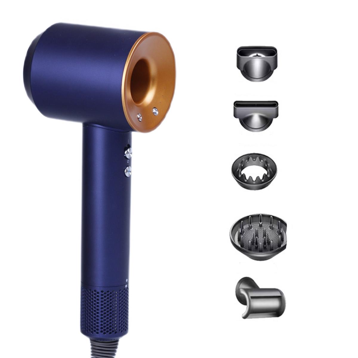 Фен-стайлер для волос Magic Hair Supersonic Premium 6в1 5 насадок Золотой (PH770BLGOLD)