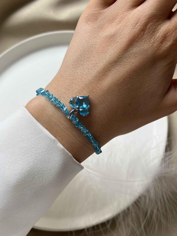 Браслет сияющий Голубой (5617)