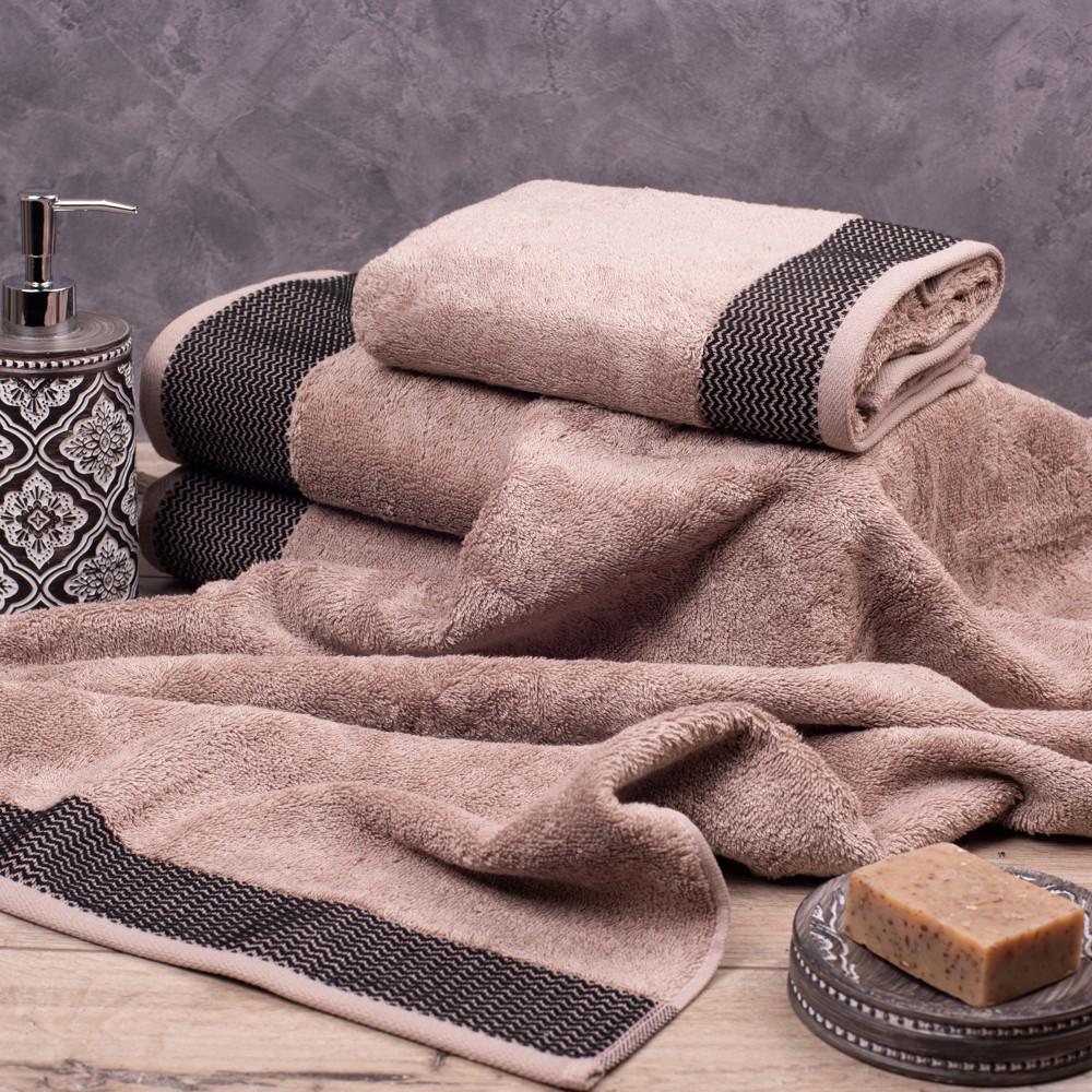 Полотенце бамбуковое БМ0004 70х140 см Бежевый (152943)