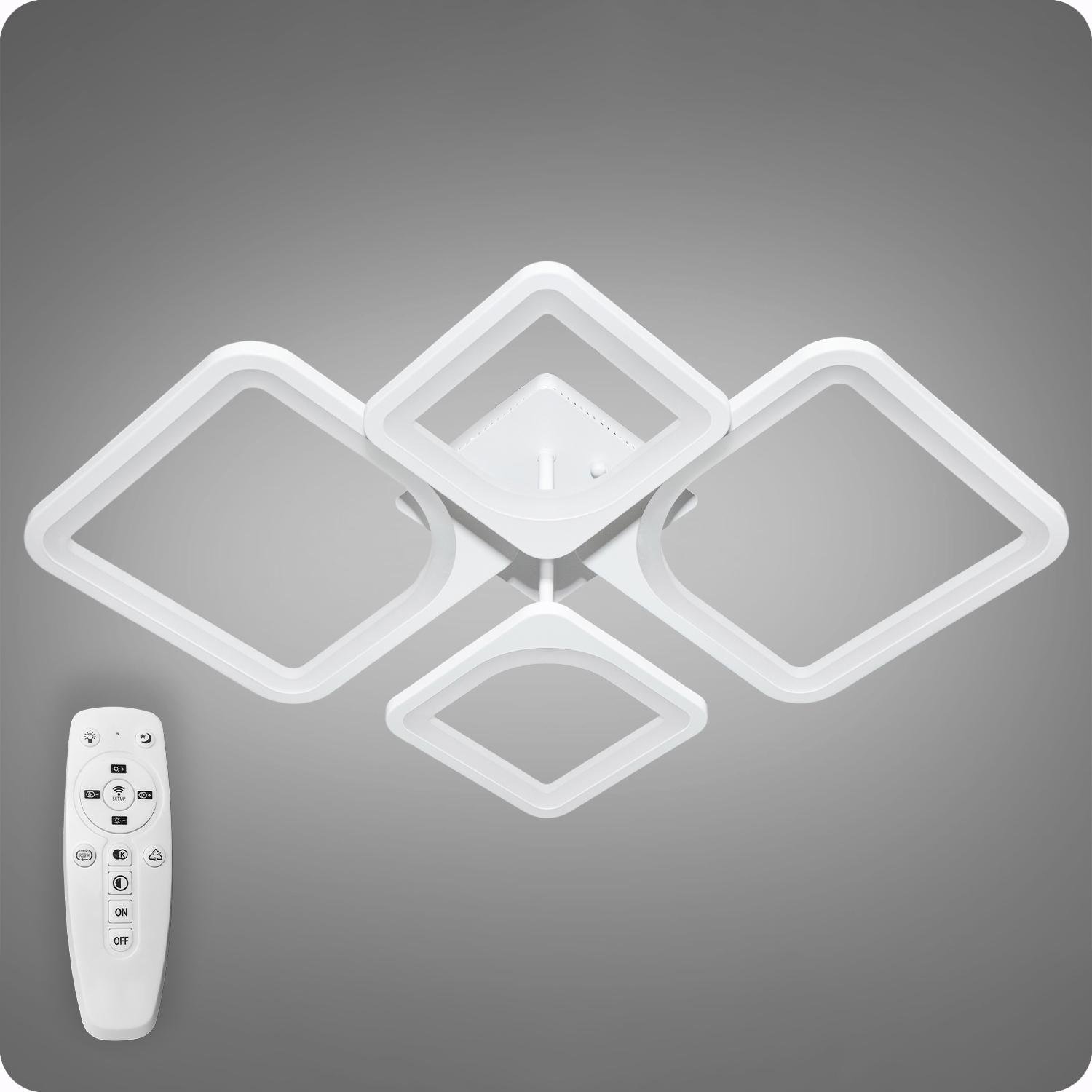 Люстра світлодіодна 517 Dlight з пультом 80 Вт Білий (02028) - фото 2