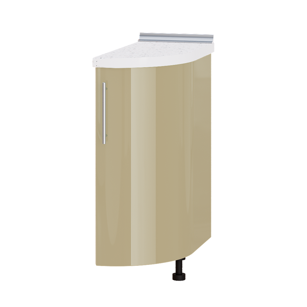 Шафа нижня Еверест Модерн модуль кутове радіусне закінчення Н94-300 30х55х85 см Латте глянець/Дуб Молочний (05855)