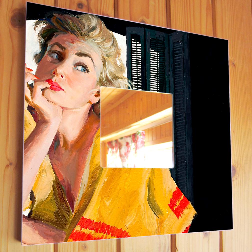 Зеркало декоративное Задумчивая 260х260 мм (M00176)