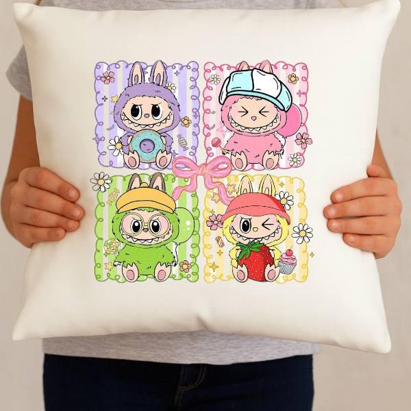 Подушка декоративна плюшева Labubu 30x30 см (29031474) - фото 5