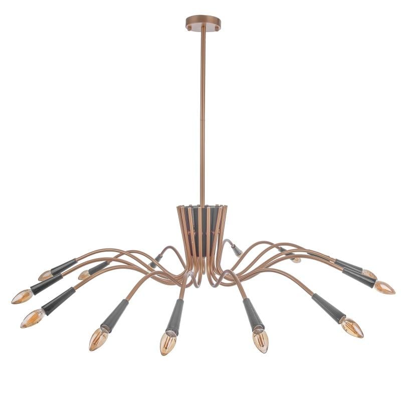 Люстра стельова підвісна павук лофт Brille BL-526S/15 E14 BK/G