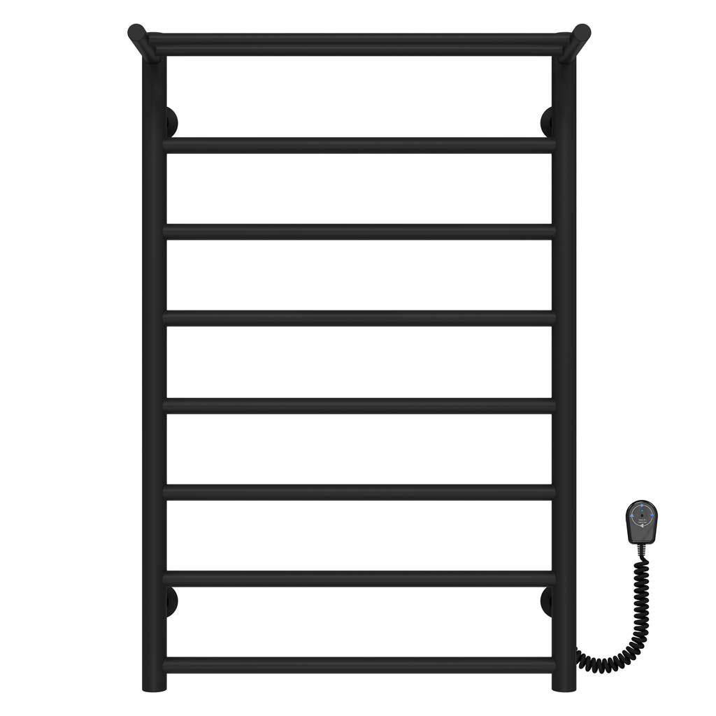 Полотенцесушитель электрический Deffi Терма П8 EF16 правое подключение нержавеющая сталь 500х800 мм Черный (C.TE.80.50.8.EBR5)