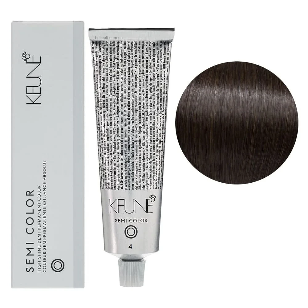 Краска тонирующая безаммиачная для волос Keune Semi Color 4 60 мл Medium Brown Краска тонирующая безаммиачная для волос Keune Semi Color 4 60 мл Medium Brown