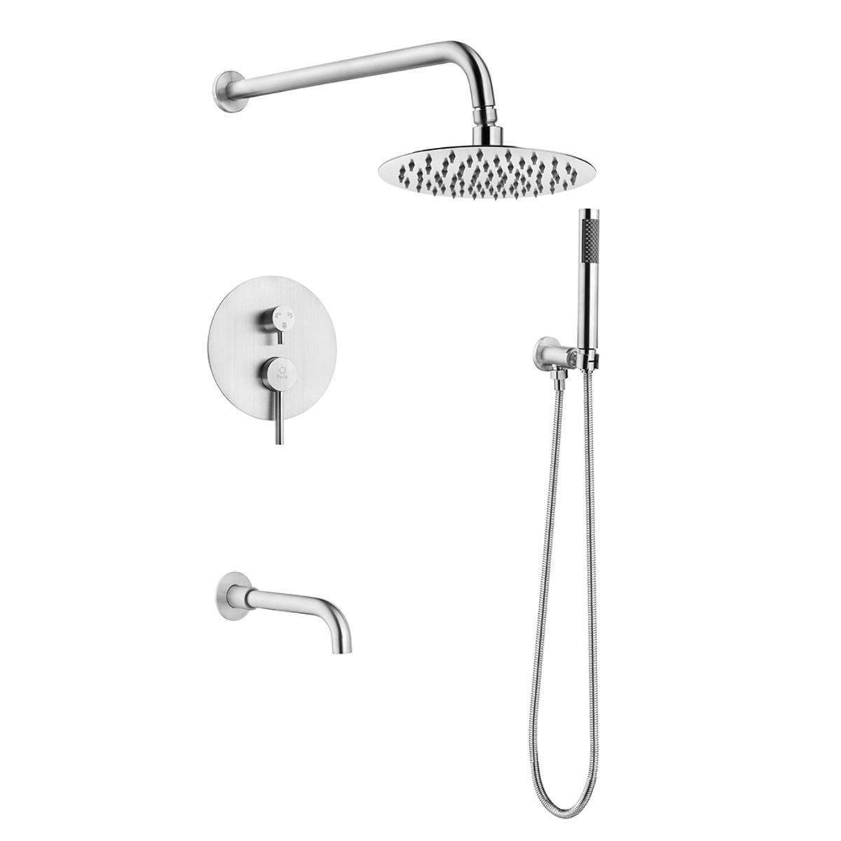 Змішувач прихованого монтажу Perla Smart-OCELI з душовою лійкою одноважільний Нержавіюча сталь (PSS7804)