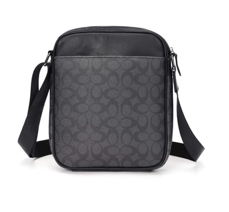 Сумка чоловіча стильна через плече Prestige екошкіра Сірий (4027 PTR)