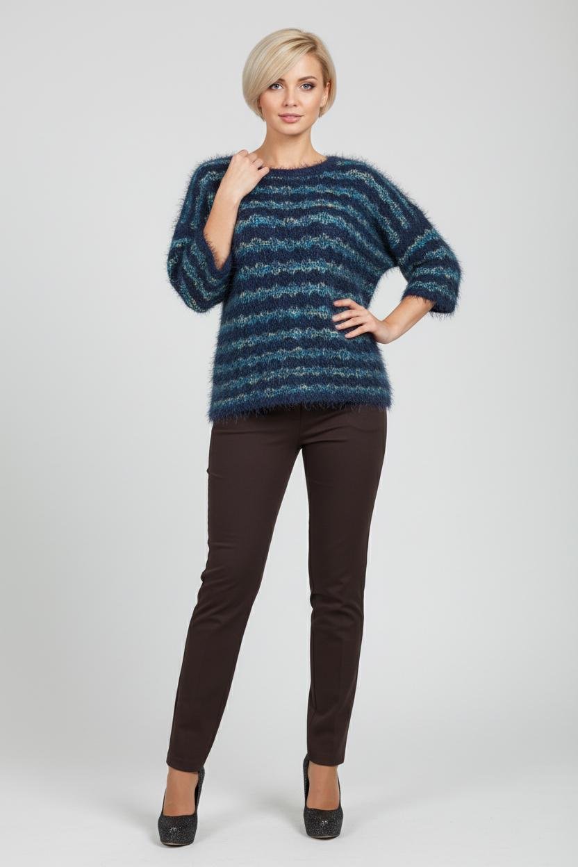 Свитер женский демисезонный Forza Viva FV-5540090 Трава р. 42 Синий (17852153) - фото 2