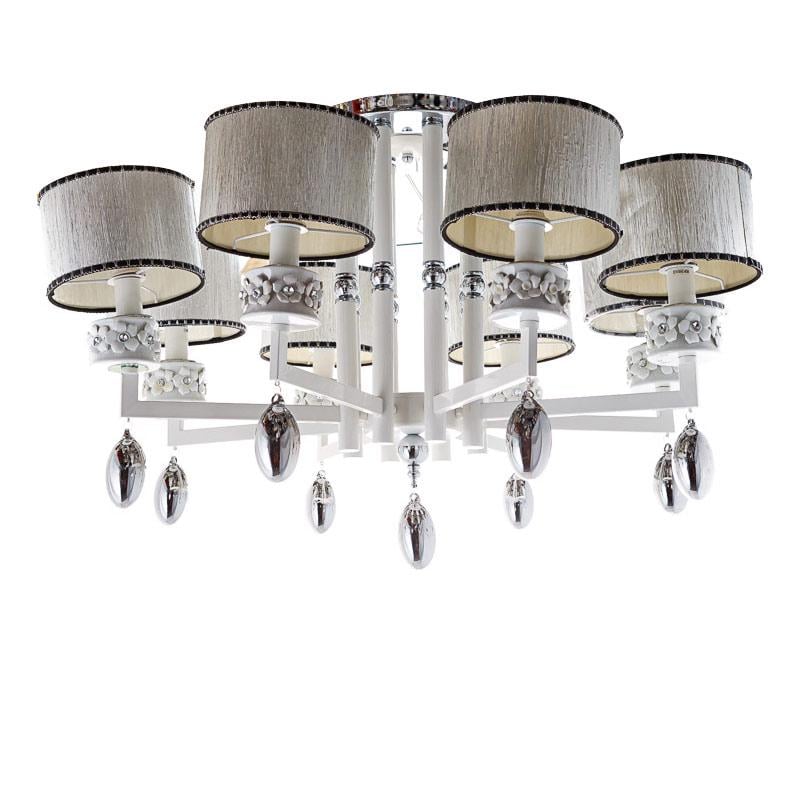 Люстра потолочная с абажурами Light House ES-15410/8 Белый (9122)