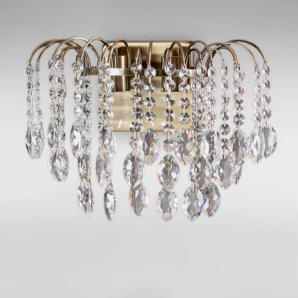 Светильник настенный хрустальный Light House SH-18782/2AW AB E27 200х160х160 мм Бронзовый Светильник настенный хрустальный Light House SH-18782/2AW AB E27 200х160х160 мм Бронзовый